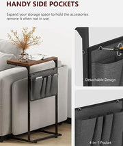 g8buynz C Shaped End Table, Small Side Table for Couch and Recliner C Shaped End Table, Small Side Table for Couch and Recliner