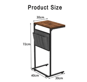 g8buynz C Shaped End Table, Small Side Table for Couch and Recliner C Shaped End Table, Small Side Table for Couch and Recliner
