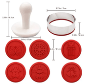 g8buynz g8buynz Christmas Cookie Stamps for baking, Cookie Stamps with 6 Stamps Christmas Cookie Stamps for baking, Cookie Stamps with 6 Stamps