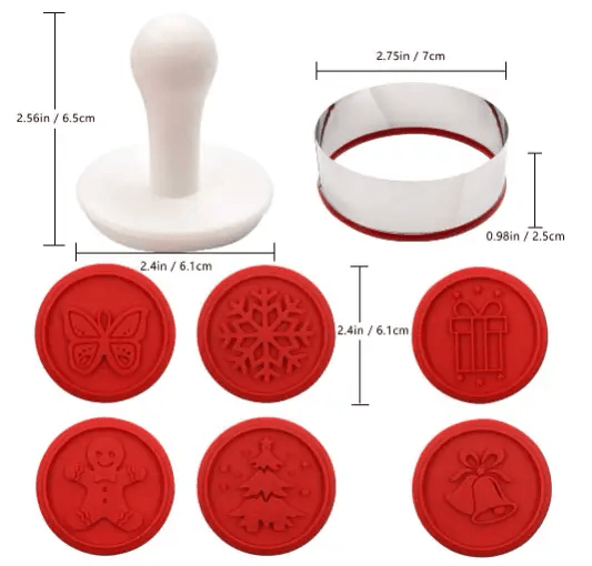 g8buynz g8buynz Christmas Cookie Stamps for baking, Cookie Stamps with 6 Stamps Christmas Cookie Stamps for baking, Cookie Stamps with 6 Stamps