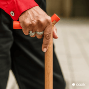 ooak Walking stick Uno Coral And Oak Walking Cane By OOAK Elegant Mobility Aid Uno Coral And Oak Walking Cane By OOAK Elegant