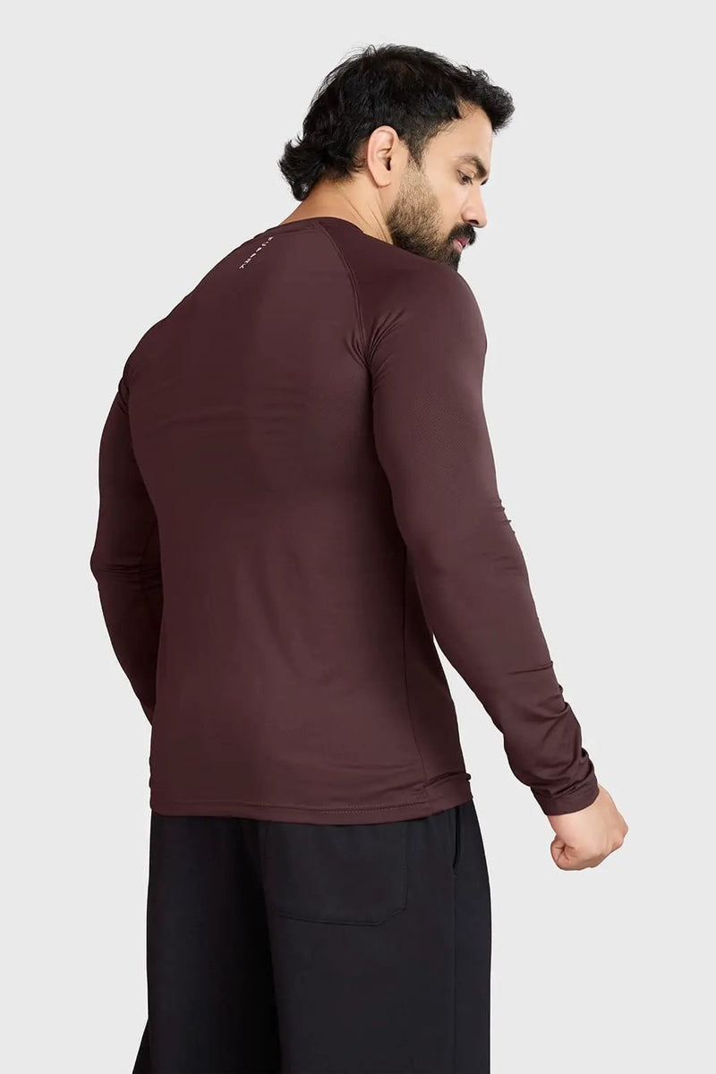Core Fullsleeves T-shirt Brown by Fuaark Nz