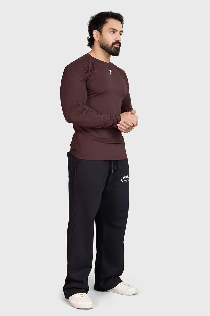 Core Fullsleeves T-shirt Brown by Fuaark Nz