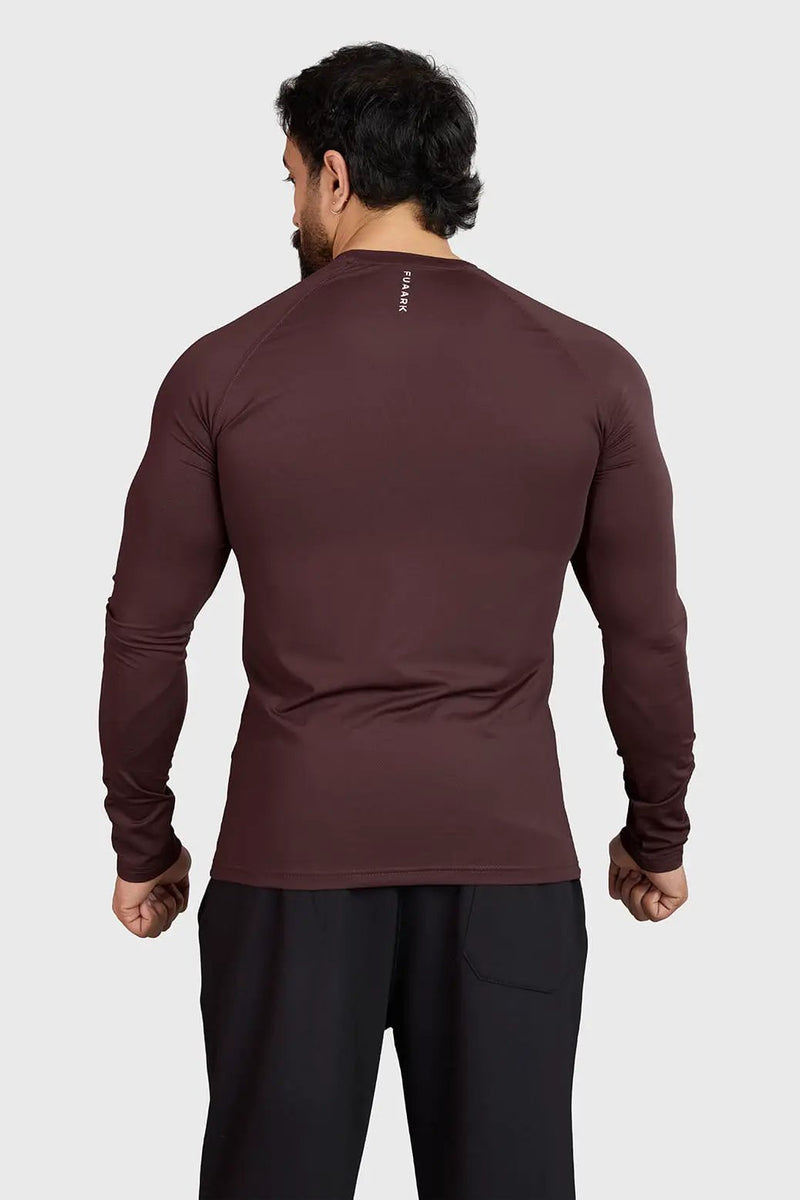 Core Fullsleeves T-shirt Brown by Fuaark Nz