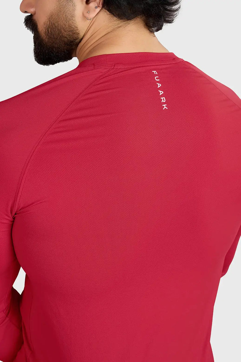 Core Fullsleeves T-shirt Red by Fuaark Nz