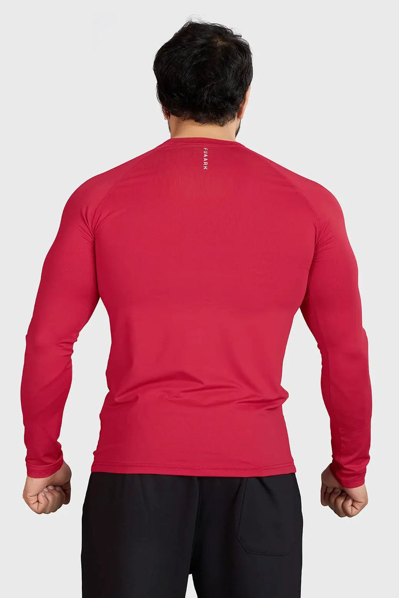 Core Fullsleeves T-shirt Red by Fuaark Nz