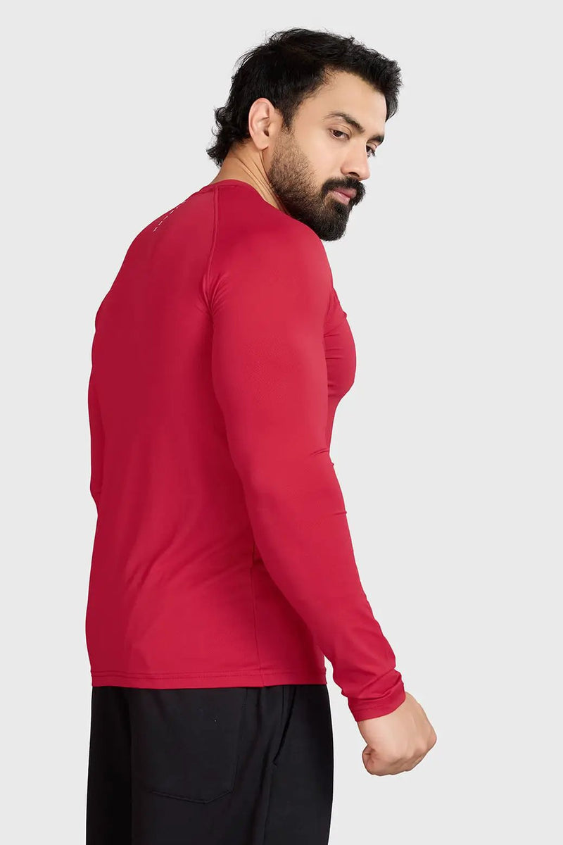 Core Fullsleeves T-shirt Red by Fuaark Nz