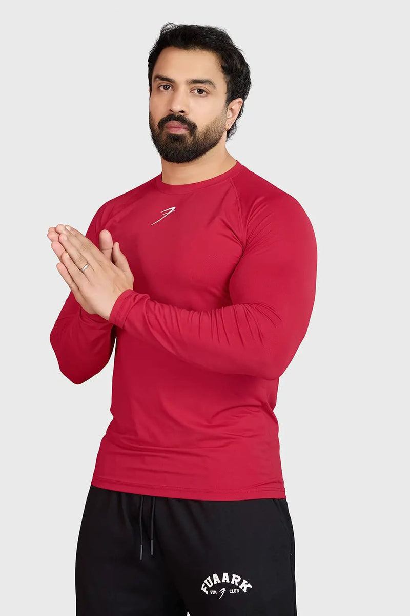 Core Fullsleeves T-shirt Red by Fuaark Nz