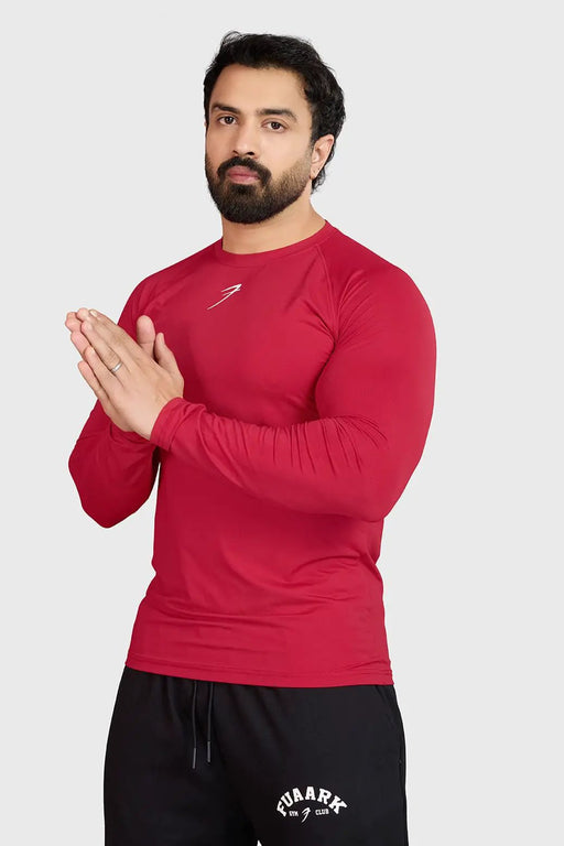 Core Fullsleeves T-shirt Red by Fuaark Nz