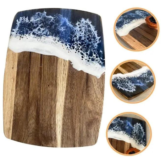 g8buynz Wood Chopping Board with Unique Resin Design Wood Chopping Board with Unique Resin Design