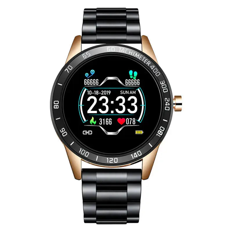 Multi-Functional Smart Watch with Steel Band - Business Style Alloy Case | Black, Gold, Silver by Mead's Supply & Equipment Outfitters limited