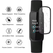 Screen Protectors for Fitbit Inspire 3 (Black) (Pack of 2) by That Watch Shop