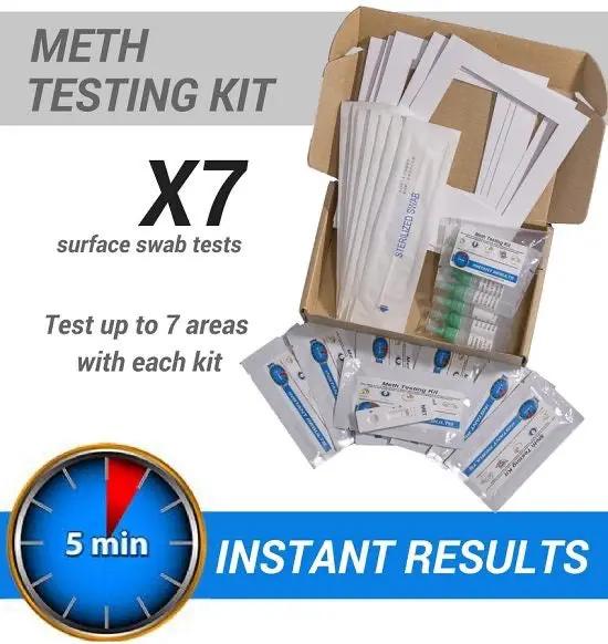 Meth Test Kit - 7 x Instant On-site Test Kits (Recommended for a 4 Bedroom Home) by 9eight5
