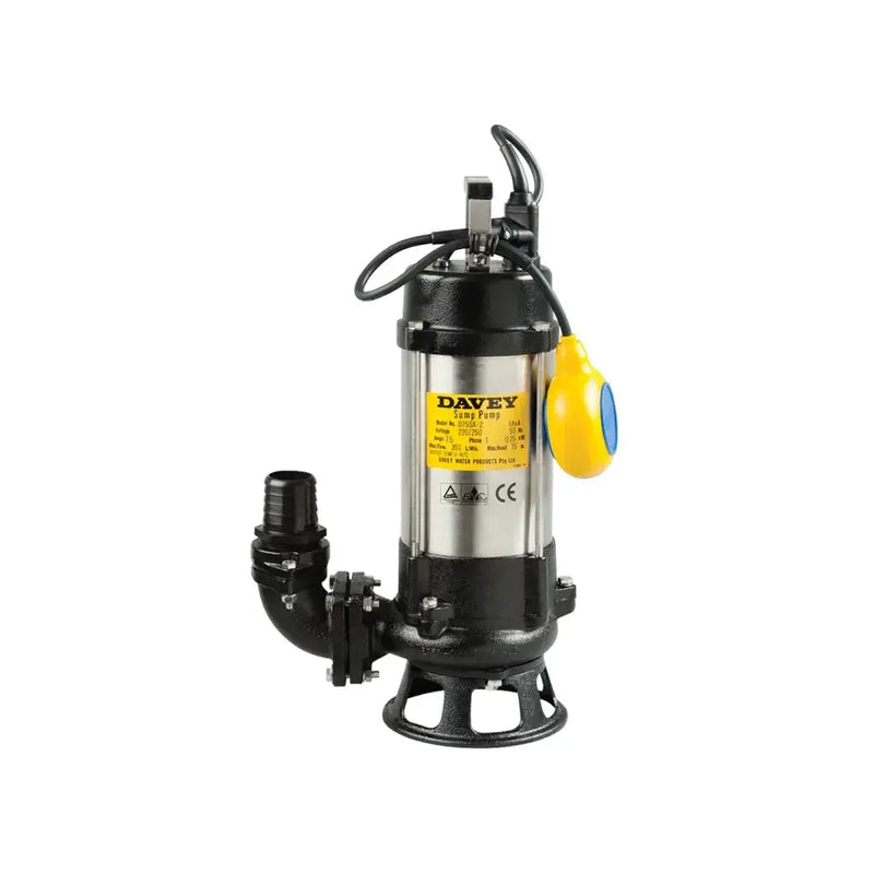 Davey S Series Sewage Pump - Submersible Waste Water Solution - Reliable Septic & Stormwater Pump by Filtration Station NZ