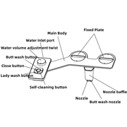 Non-electric Bidet Attachment Cold Water Toilet Seat Attachment by salelink.co.nz