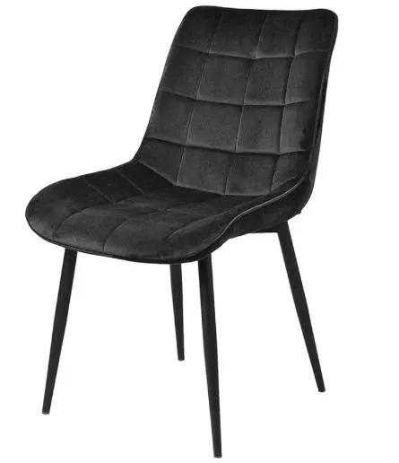 Gavin Dining Chair Velvet Black by sue-e furniture