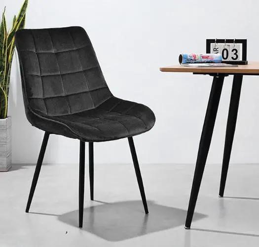 Gavin Dining Chair Velvet Black by sue-e furniture