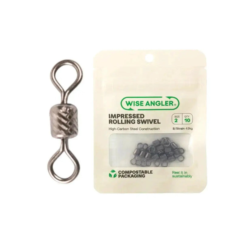 Impressed Rolling Swivel by WISE ANGLER