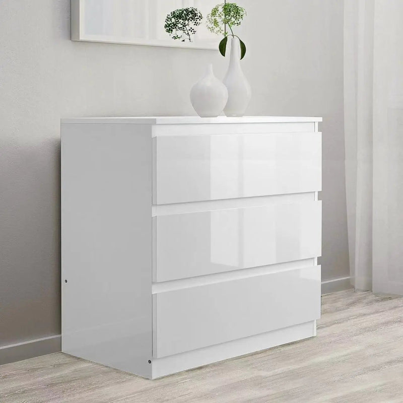 'Monaco' White chest of 3 drawers by sue-e furniture