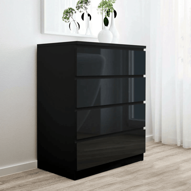 'Monaco' Black Chest of 4 drawers by sue-e furniture