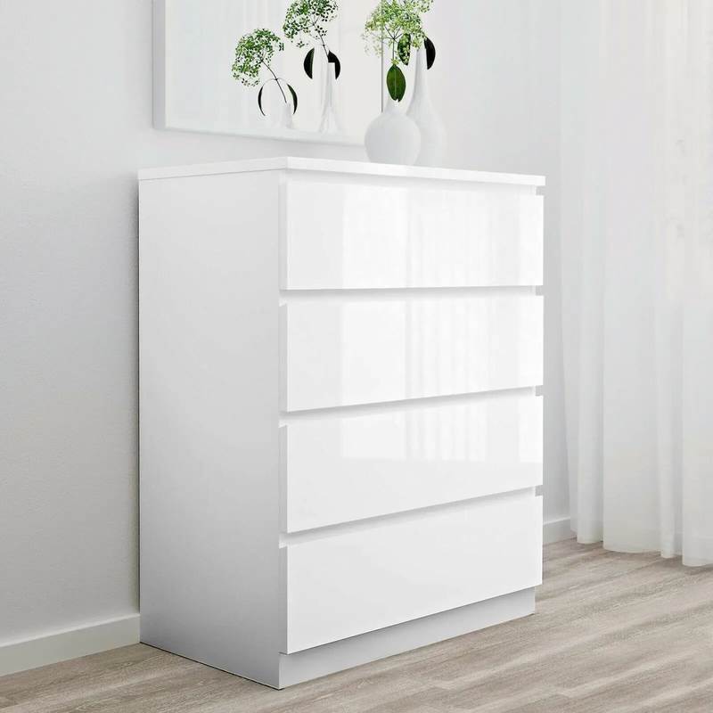 'Monaco' White Chest of 4 drawers by sue-e furniture