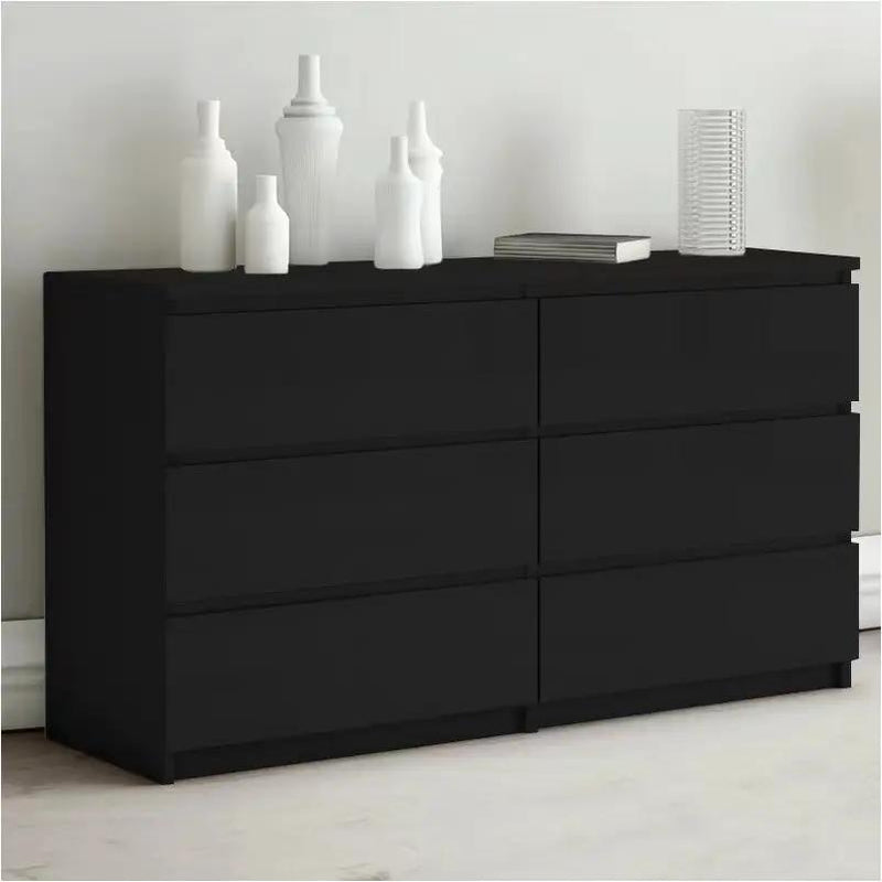 'Monaco' Black Chest of 6 drawers by sue-e furniture