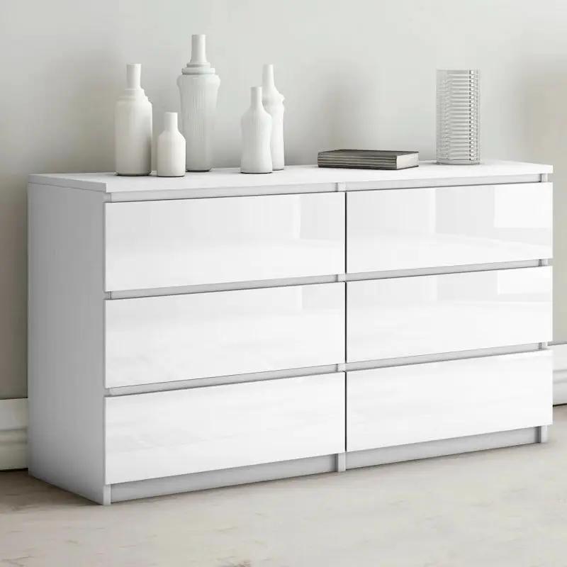 ''Monaco' White Chest of 6 drawers by sue-e furniture