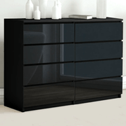 'Monaco' Black Chest of 8 drawers by sue-e furniture