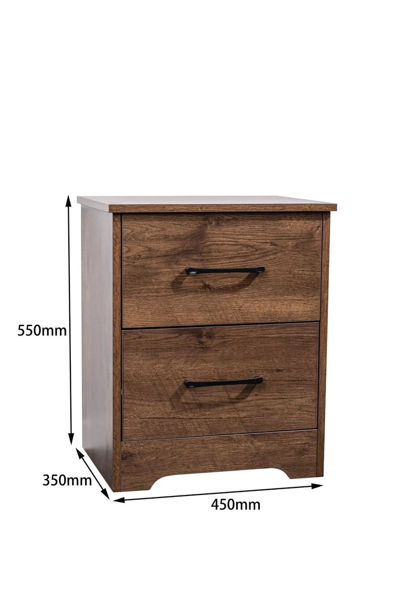 sue-e furniture Bedside Table 'Althea' Walnut Color BedSide Table 'Althea' Walnut Color BedSide Table