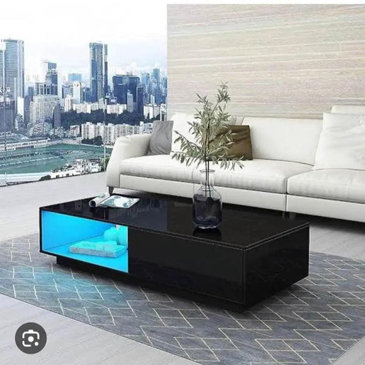 sue-e furniture Coffee tables 'Romote' Black Gloss Coffee table with RGB LED Lighting 'Romote' Black Gloss Coffee table with RGB LED Lighting