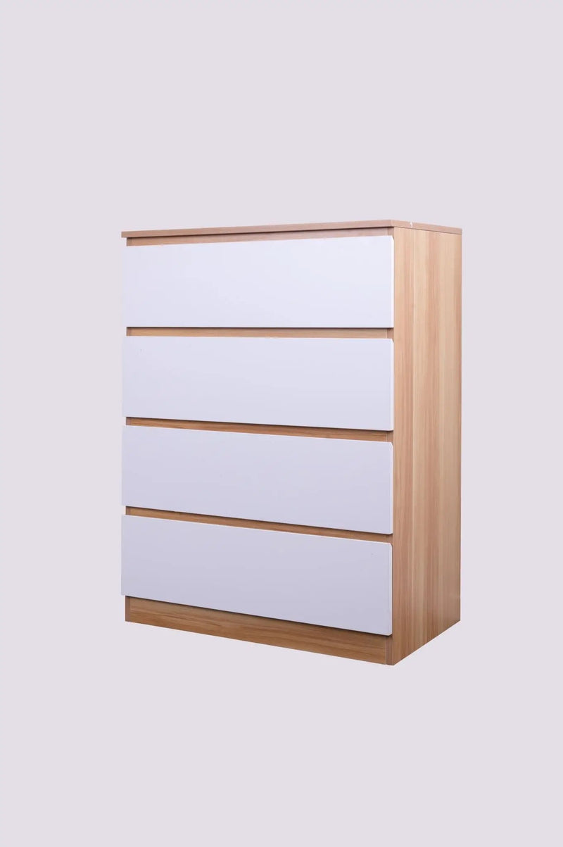 'Monaco' Set of 4 drawers white + oak by sue-e furniture