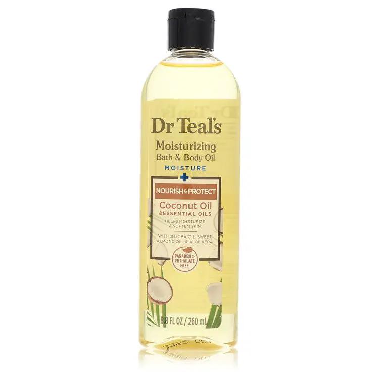 Dr Teals Moisturizing Bath & Body Oil Nourishing Coconut Oil with Essensial Oils, Jojoba Oil, Sweet Almond Oil and Cocoa Butter by Dr Teals 260 ml by Brands HD