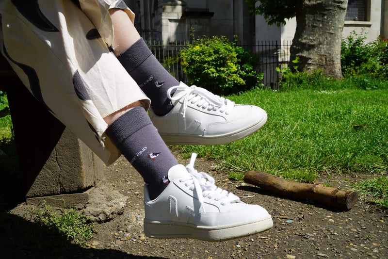 Save the Puffin Small Motif Bamboo Socks by Barekind NZ