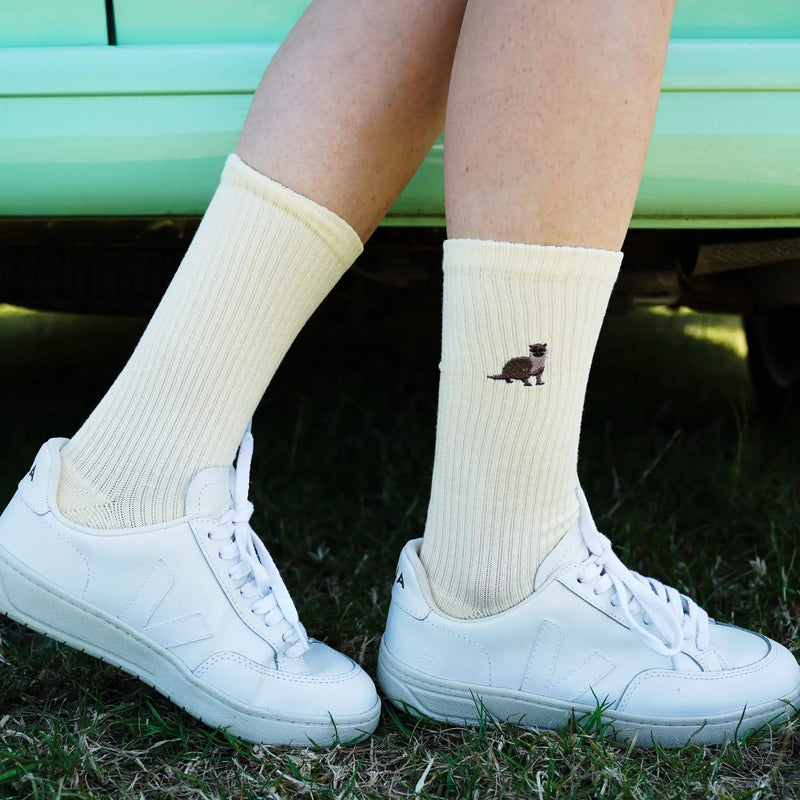 Barekind NZ Socks Save the Otter Ribbed Bamboo Socks Save the Otter Ribbed Bamboo Socks