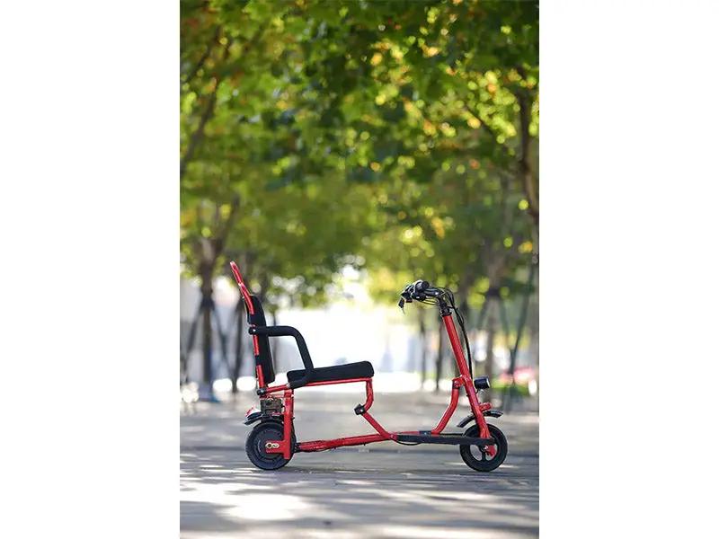 Foldable 3 wheel electric scooter mobility scooter Red by Kiwi Grab