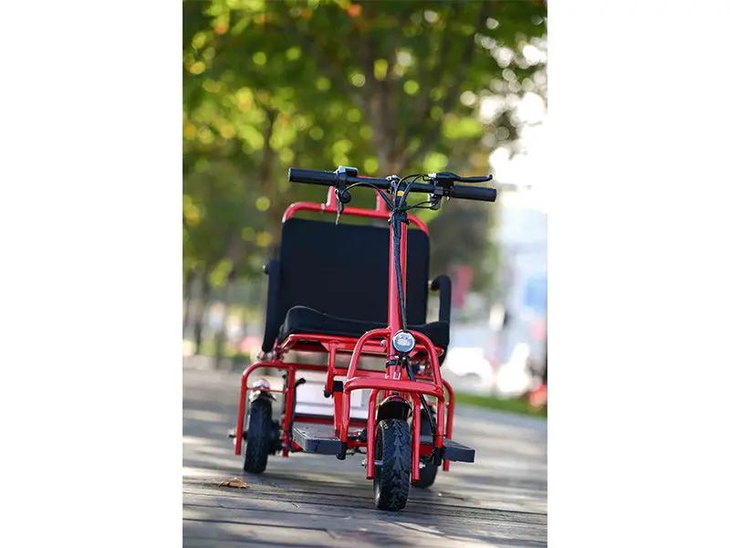 Foldable 3 wheel electric scooter mobility scooter Red by Kiwi Grab