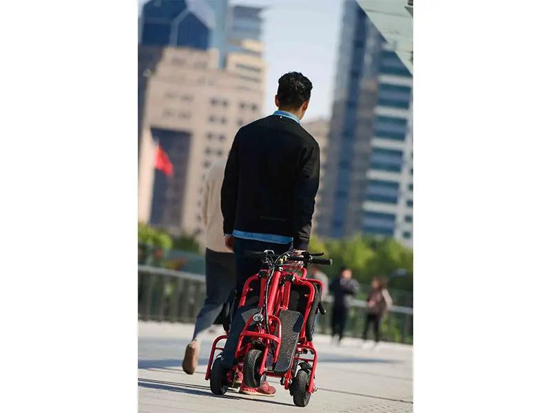 Foldable 3 wheel electric scooter mobility scooter Red by Kiwi Grab