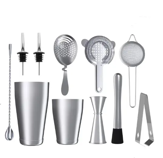 11PCS Cocktail Shaker Bar Set by salelink.co.nz