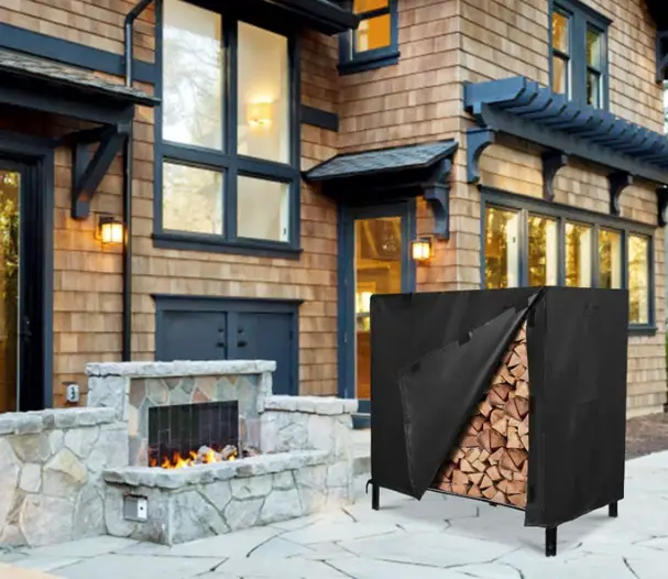 122x61x107cm Firewood Rack Cover by salelink.co.nz