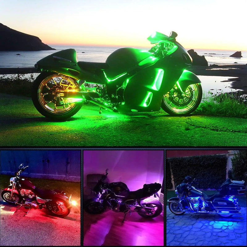 8PCS 96LED Motorcycle RGB Led Light Kit by salelink.co.nz