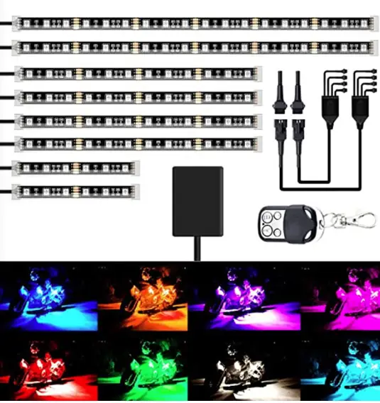 8PCS 96LED Motorcycle RGB Led Light Kit by salelink.co.nz