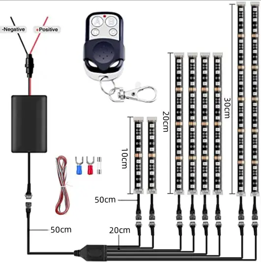 8PCS 96LED Motorcycle RGB Led Light Kit by salelink.co.nz
