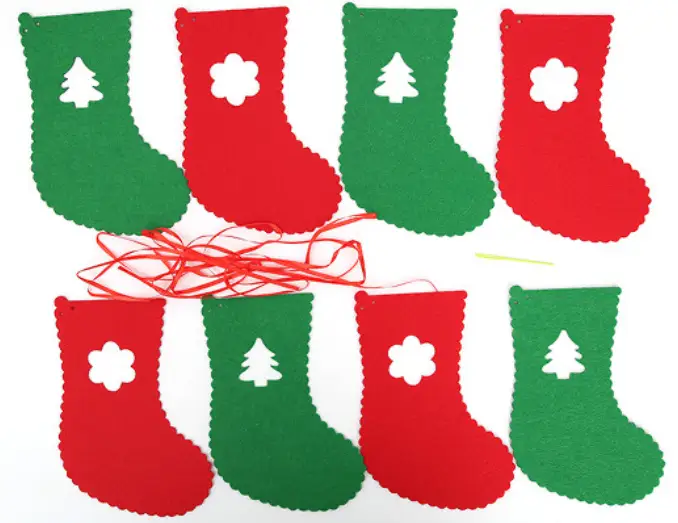 46PCS Merry Christmas Banner Decorations Bunting Sign by salelink.co.nz