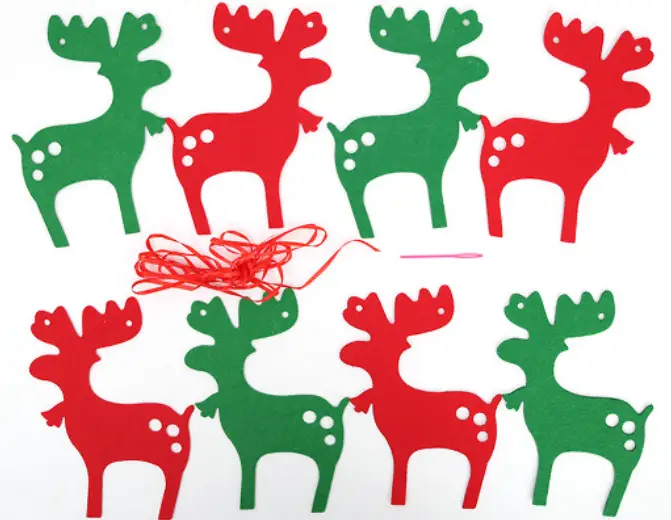 46PCS Merry Christmas Banner Decorations Bunting Sign by salelink.co.nz