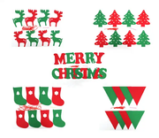 46PCS Merry Christmas Banner Decorations Bunting Sign by salelink.co.nz