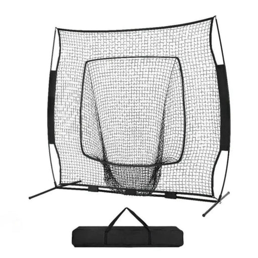 213x213cm Baseball Backstop Softball Practice Net with Carry Bag by salelink.co.nz