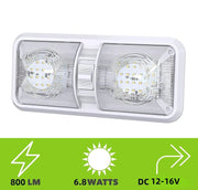 LED 2 Pack RV LED Ceiling Double Dome Light Fixture by salelink.co.nz
