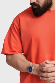 Dapper Oversized T-shirt Orange by Fuaark Nz