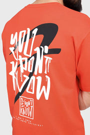 Dapper Oversized T-shirt Orange by Fuaark Nz