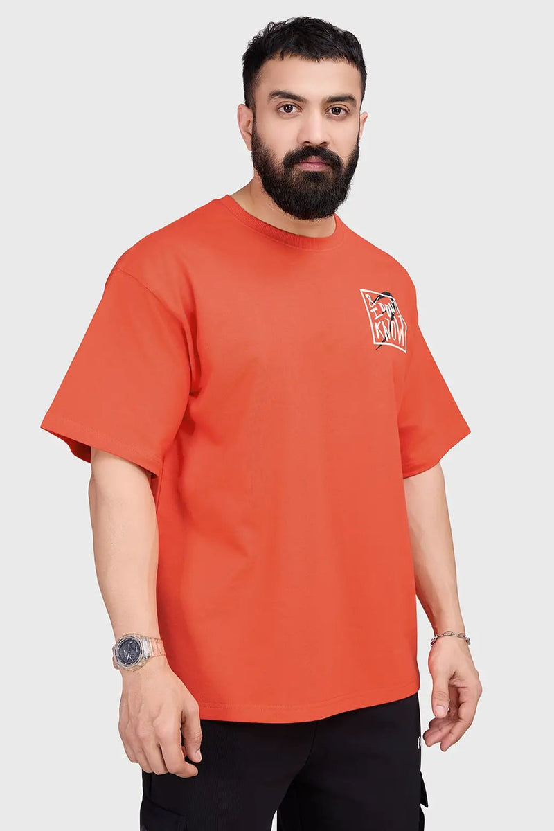 Dapper Oversized T-shirt Orange by Fuaark Nz